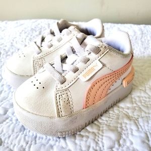 PUMA Pink & White Toddler Girls Sneakers, Shoes